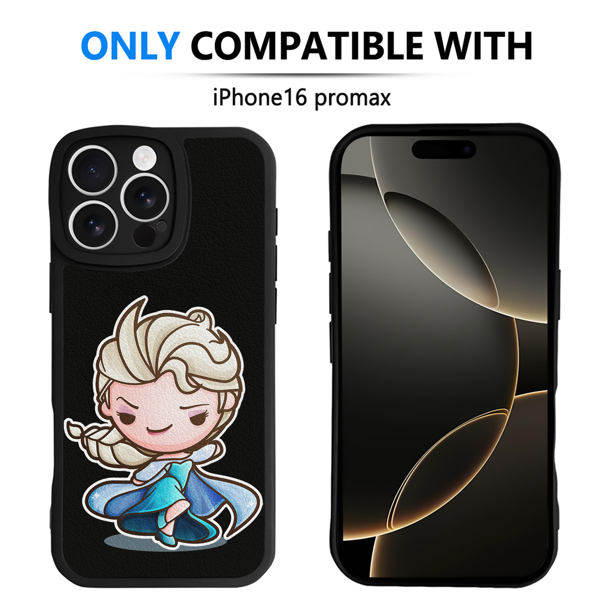 （画像用） アナと雪の女王 アンナ エルサ Frozen Anna Elsa 【iPhone 16シリーズ対応】シリコンスマホケース（レザー調） 材質：シリコン